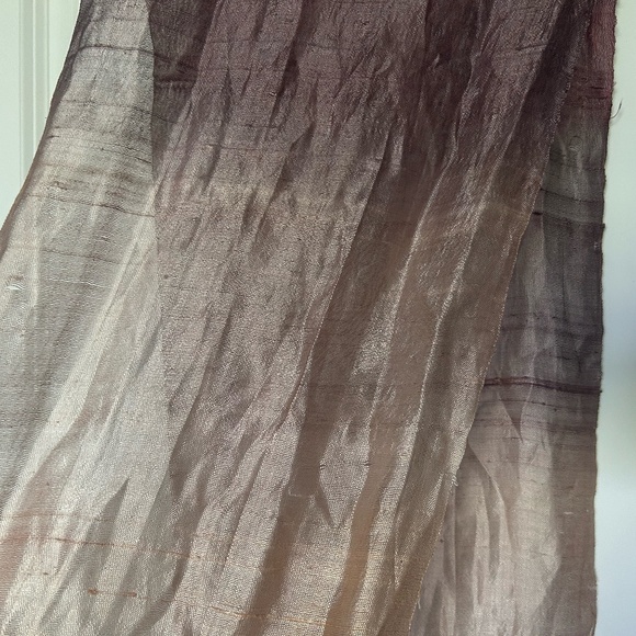 Silk Scarf in Ombre Pink and Purple - Picture 6 of 7
